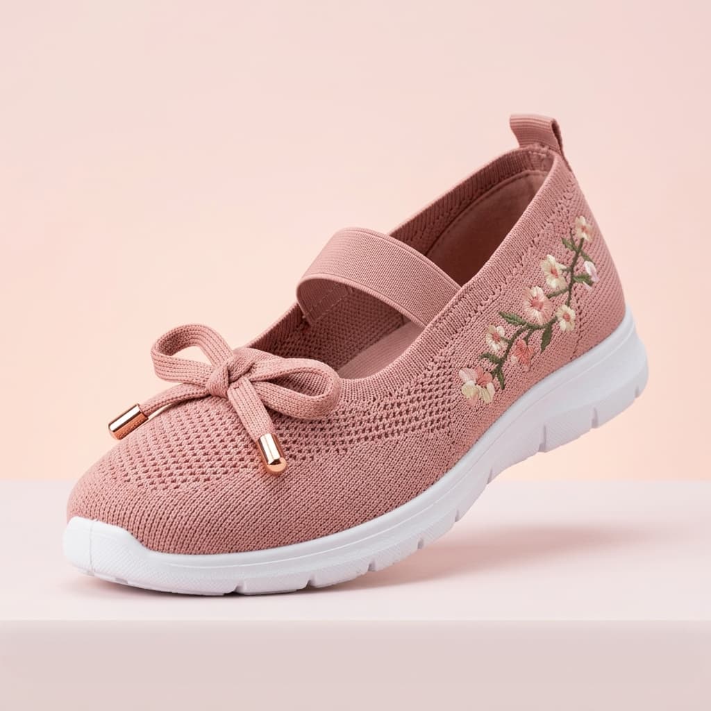 Sakura Blossom Mauve Knit Sock Sneaker